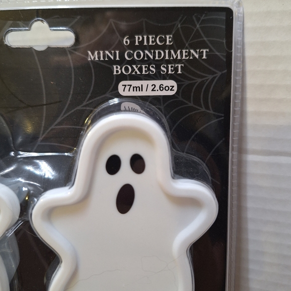 CWC Cook With Color 6 Piece Mini Condiment Boxes Set Ghost 2.6 oz Each - Picture 3 of 4